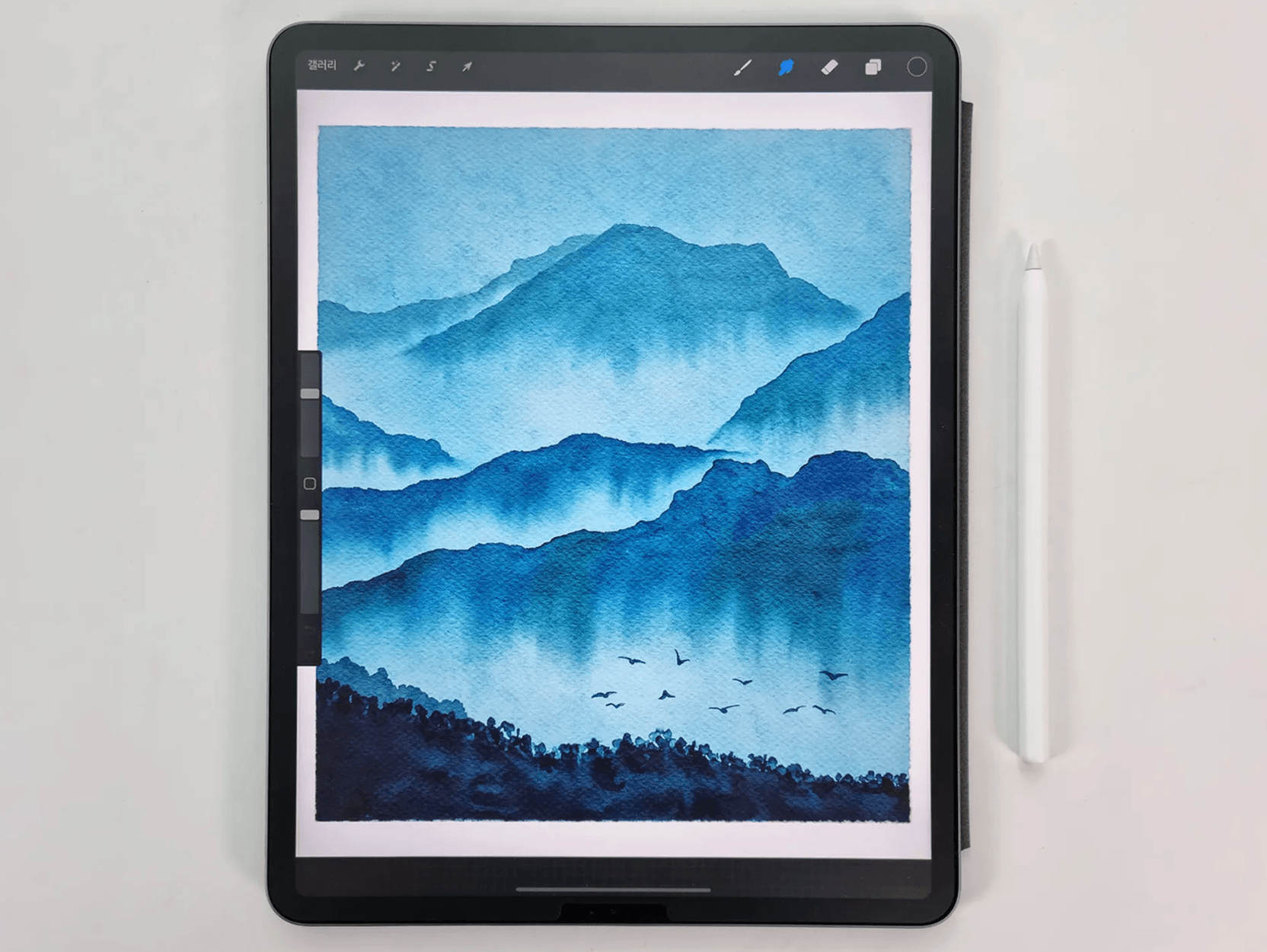 854 Procreate Watercolor Brush and Texture Paper Set - whaledesign