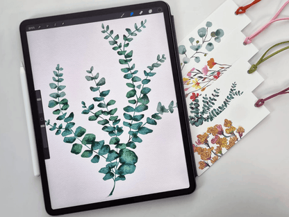 854 Procreate Watercolor Brush and Texture Paper Set - whaledesign