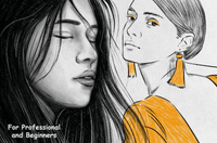 858 Sketching Brushes, Charcoal and Pencil - whaledesign