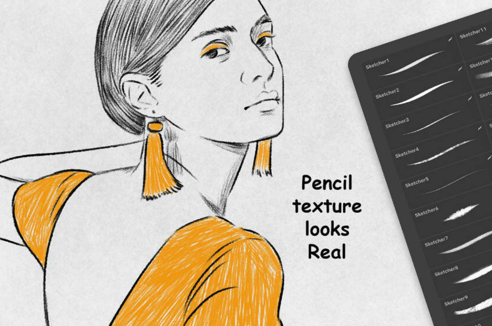 858 Sketching Brushes, Charcoal and Pencil - whaledesign