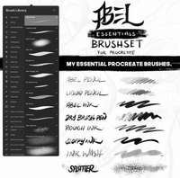 886 13 High-Quality Illustration Ink Brushes, iPad Steel Pen for Sketching - whaledesign