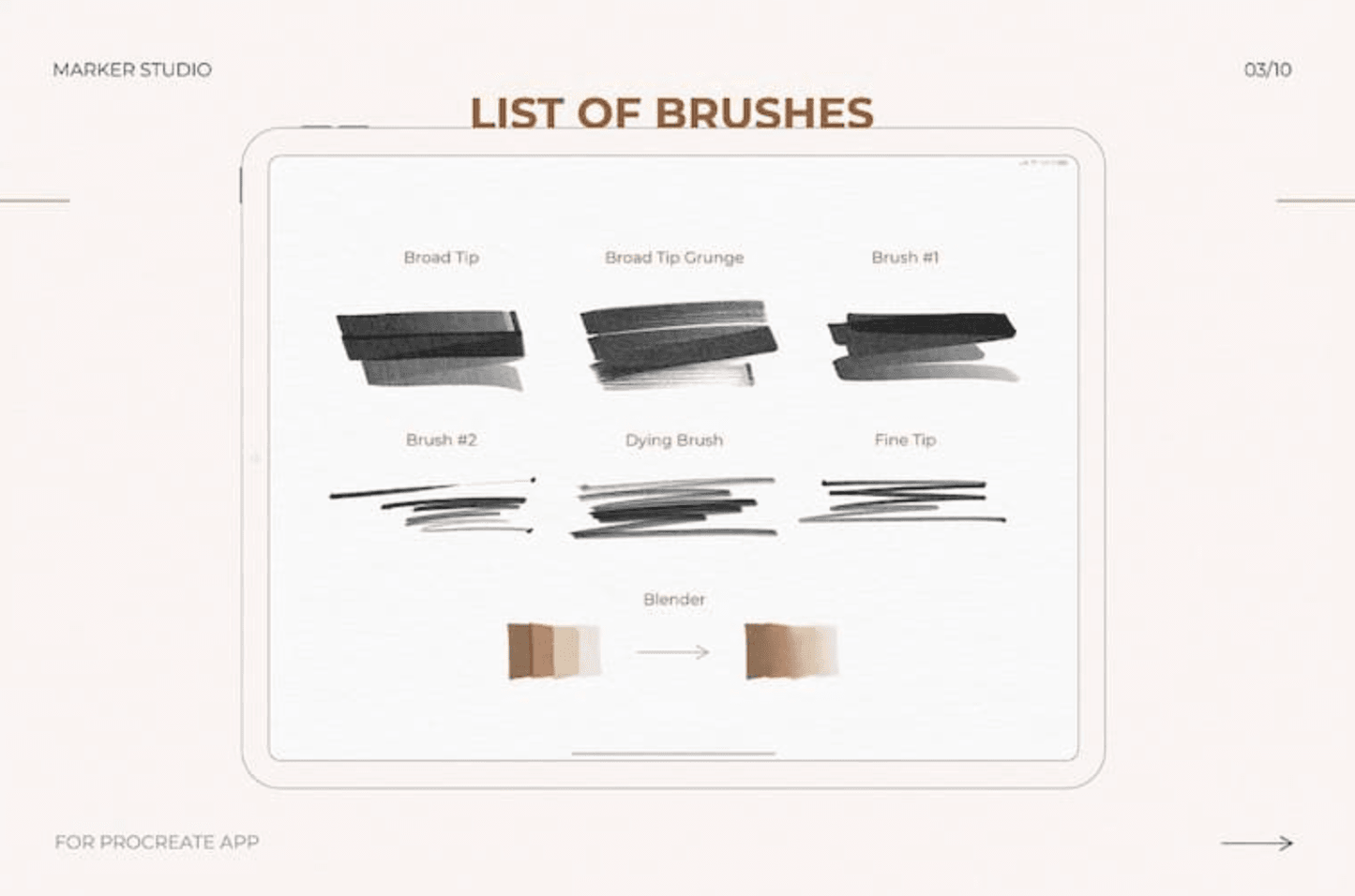 888 Realistic Procreate Marker Tool Kit - whaledesign