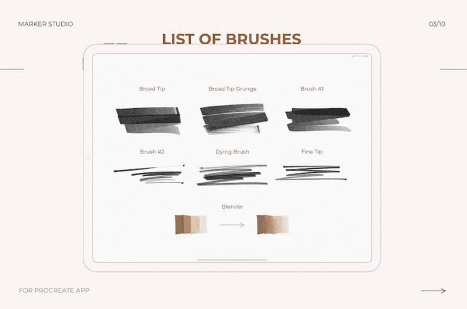 888 Realistic Procreate Marker Tool Kit - whaledesign