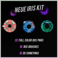 908 Eye Iris Brush Set and Transparent Background Image - whaledesign