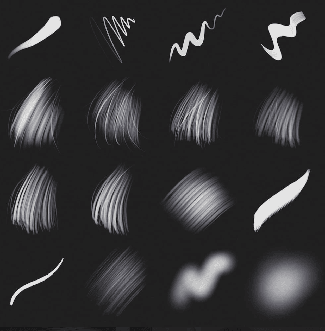919 Procreate Treasure Hair Brush - whaledesign