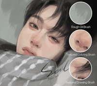 716 Procreate Portrait Brush Set with Full Texture - whaledesign