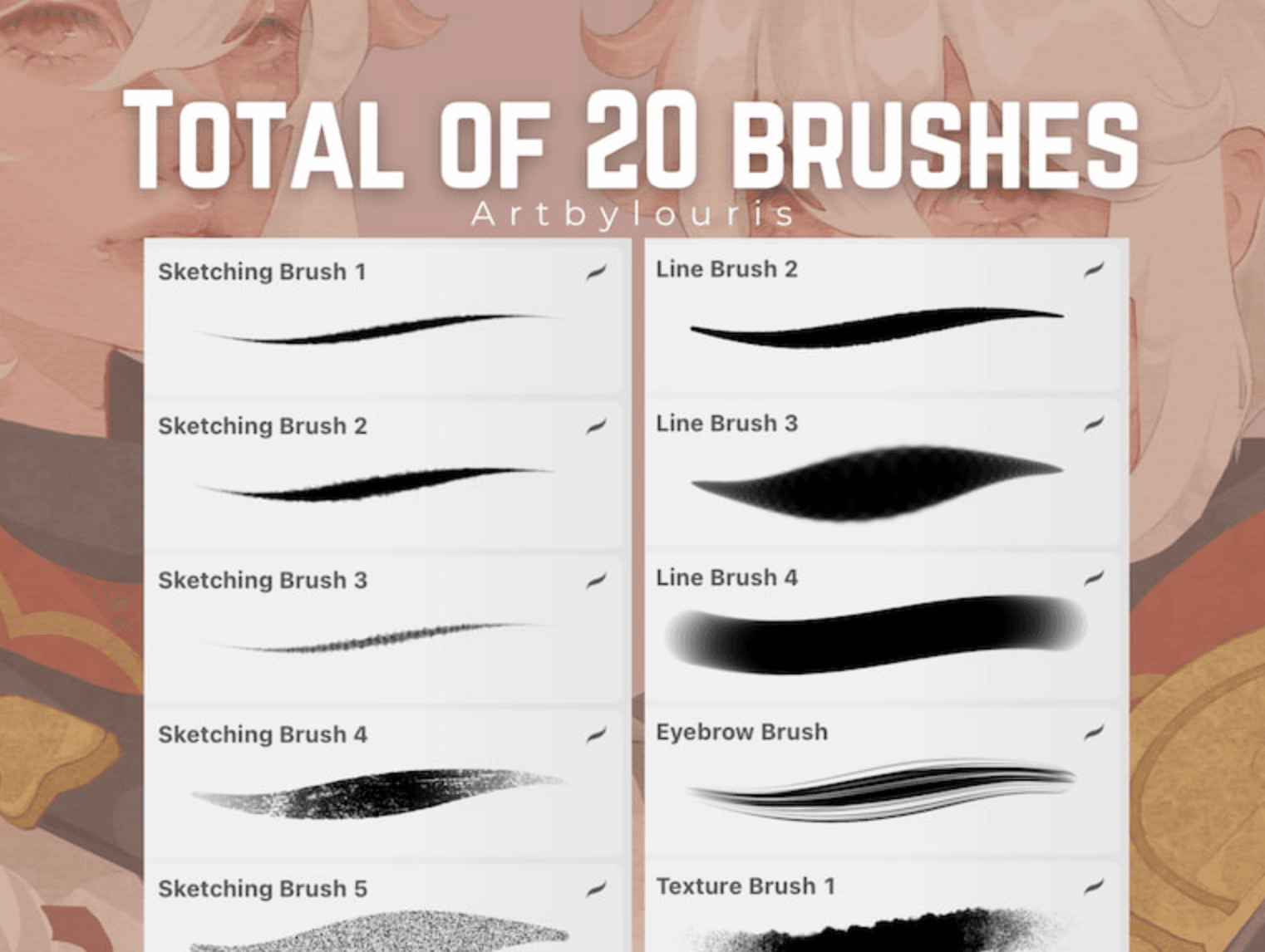 718 20 Basic Procreate Brushes - whaledesign