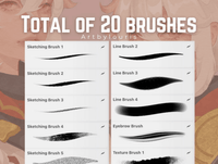 718 20 Basic Procreate Brushes - whaledesign