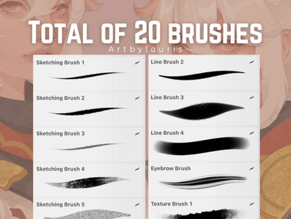 718 20 Basic Procreate Brushes - whaledesign