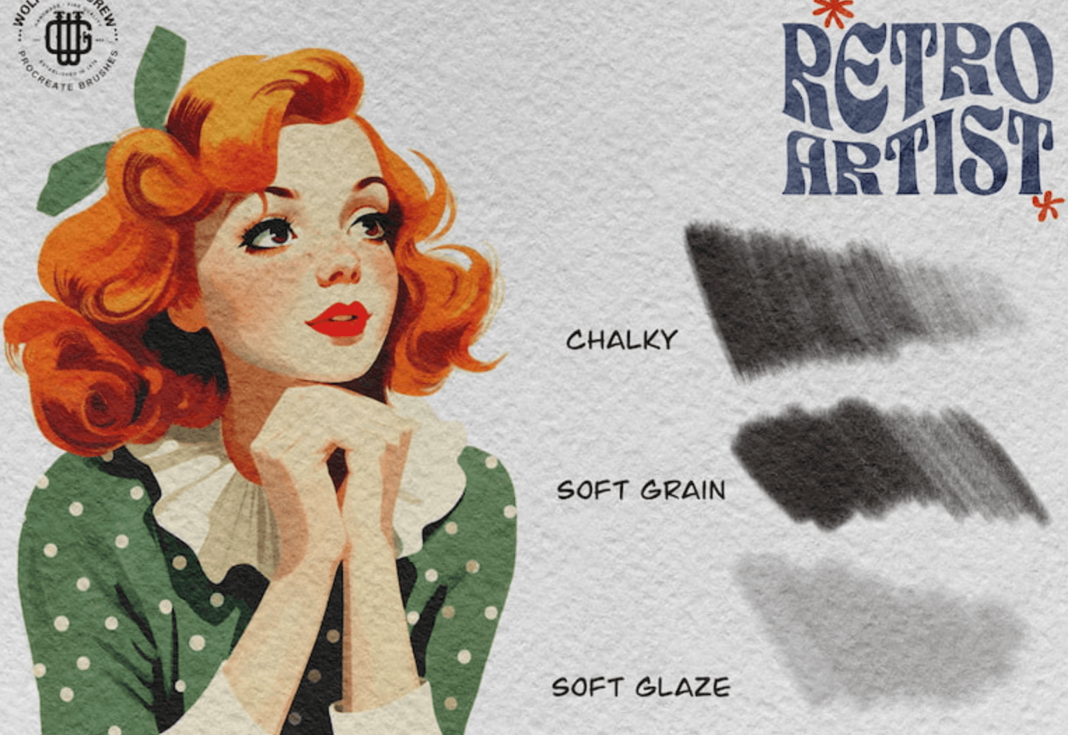 721 Vintage Art ~ Procreate Brush Set - whaledesign