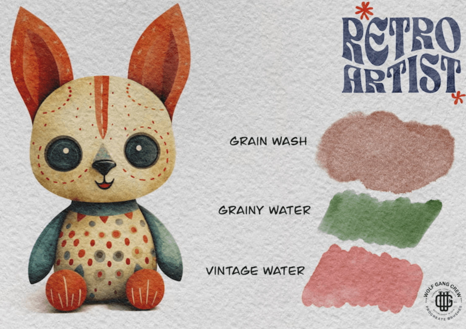 721 Vintage Art ~ Procreate Brush Set - whaledesign