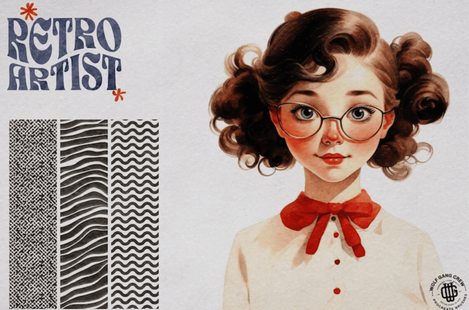 721 Vintage Art ~ Procreate Brush Set - whaledesign