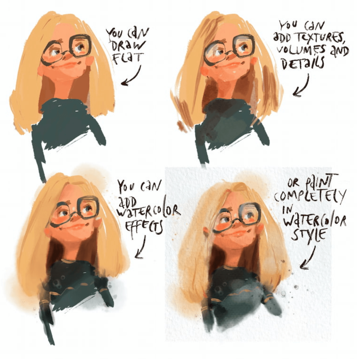 724 Aksinja La Paloma's Watercolor Brush Pack - whaledesign