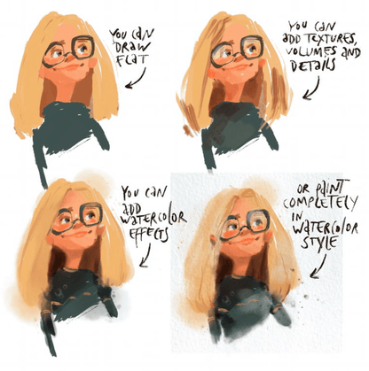 724 Aksinja La Paloma's Watercolor Brush Pack - whaledesign