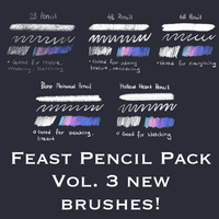 728 Feast's Complete Procreate Pencil Set - whaledesign