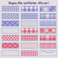 936 Clothing Checkerboard Pattern Brush Set - whaledesign