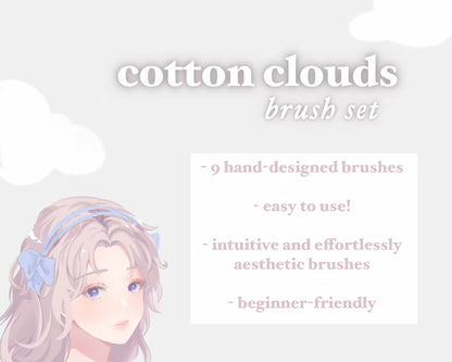 1071 Cotton Clouds Soft Brush Set