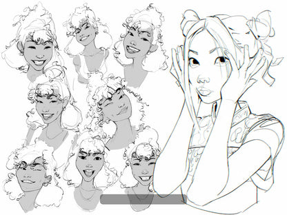 1072 Original sketch brushes from the painting master
