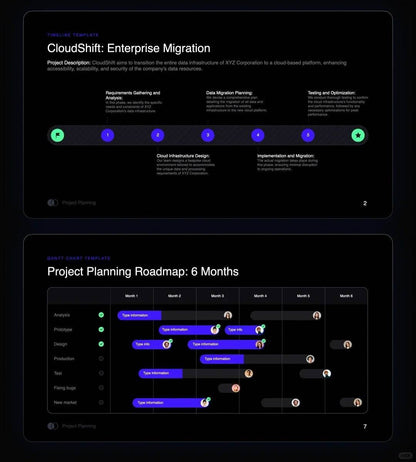 1003 Clear project plan PPT template - whaledesign