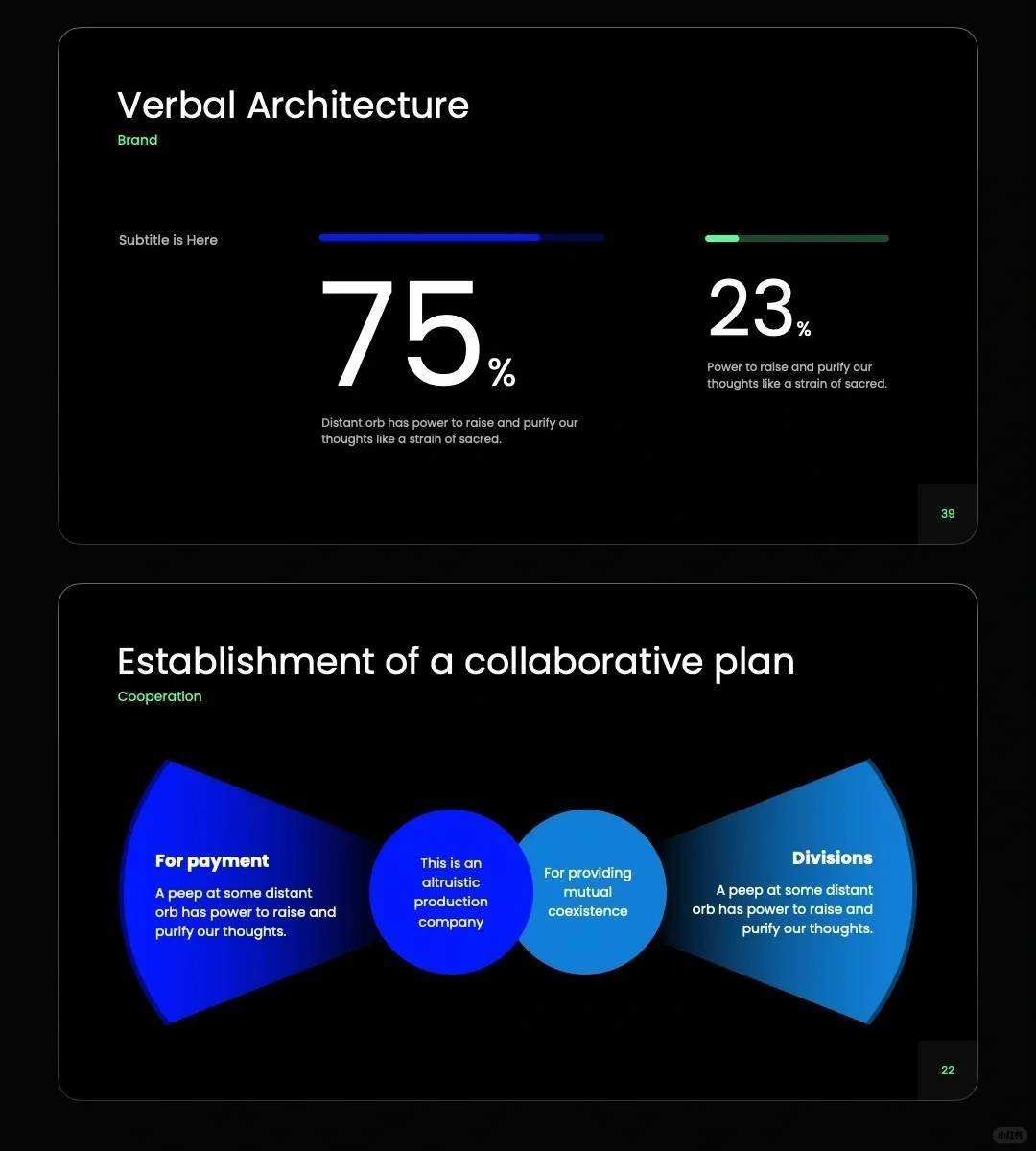1002 A PPT with a simple and clean layout and eye-catching colors - whaledesign