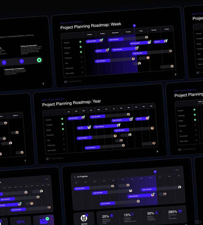 1003 Clear project plan PPT template - whaledesign