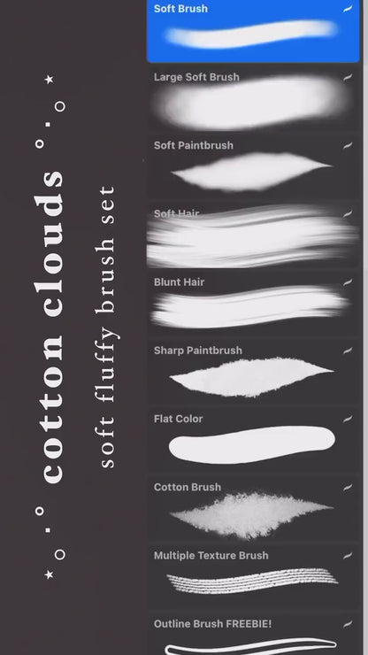 1071 Cotton Clouds Soft Brush Set