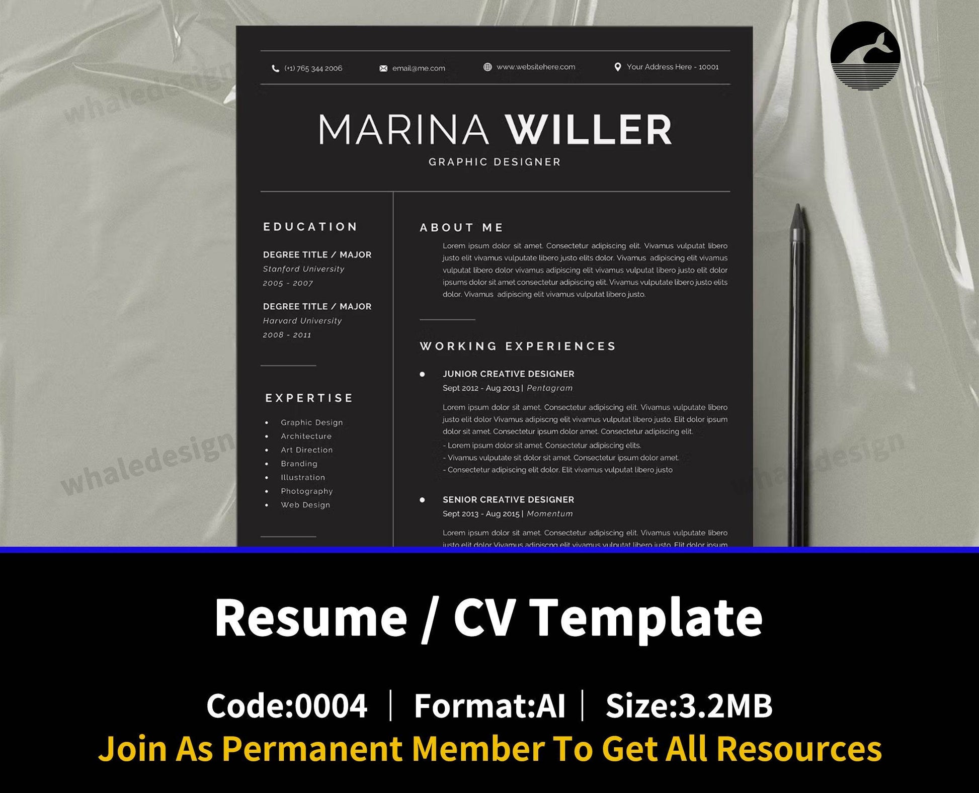 4Resume / CV Template - whaledesign