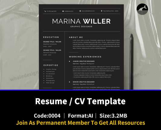 4Resume / CV Template - whaledesign