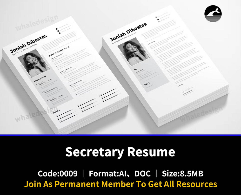 9Secretary Resume - whaledesign