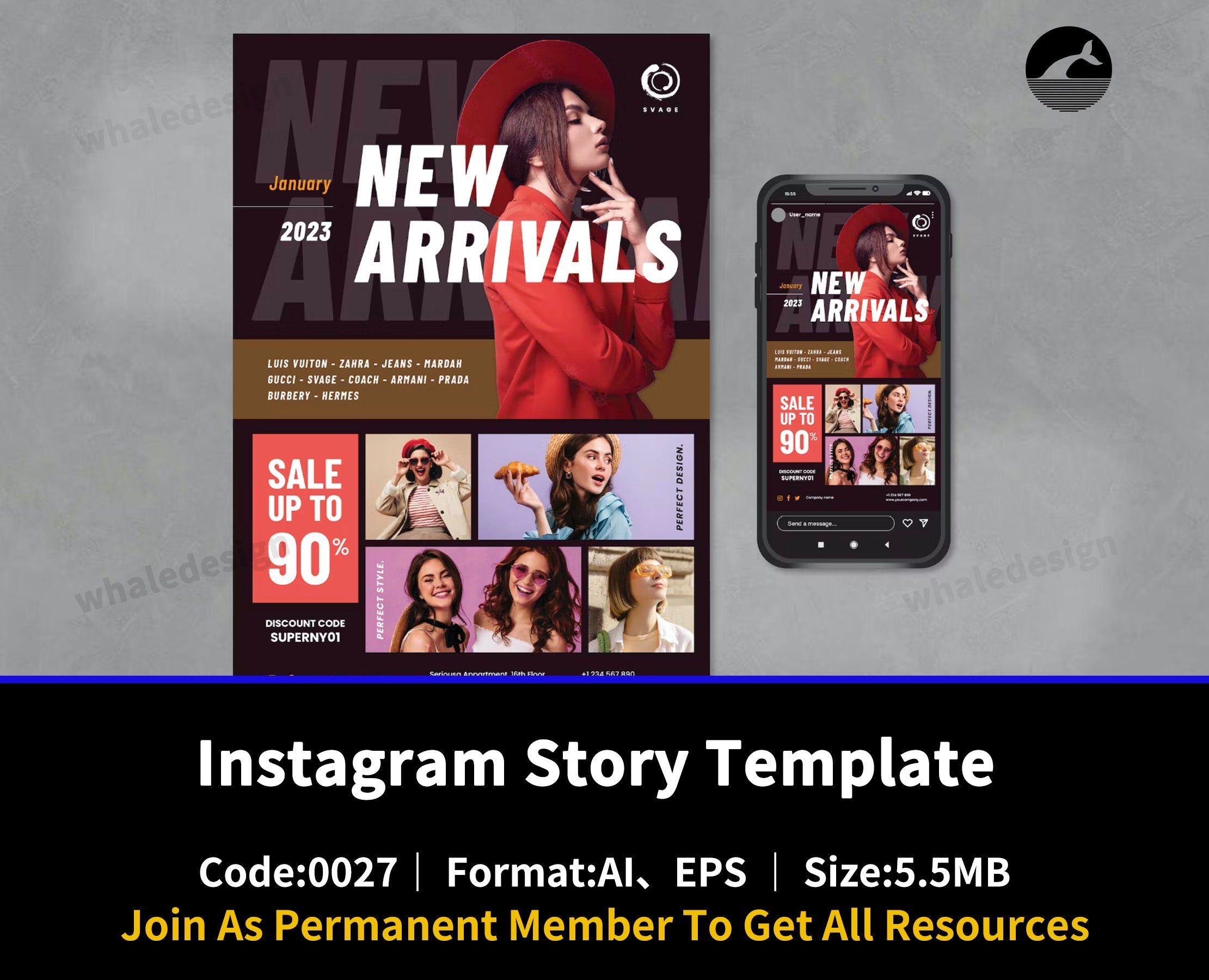 27Fashion Flyer & Instagram Story Template 04 - whaledesign