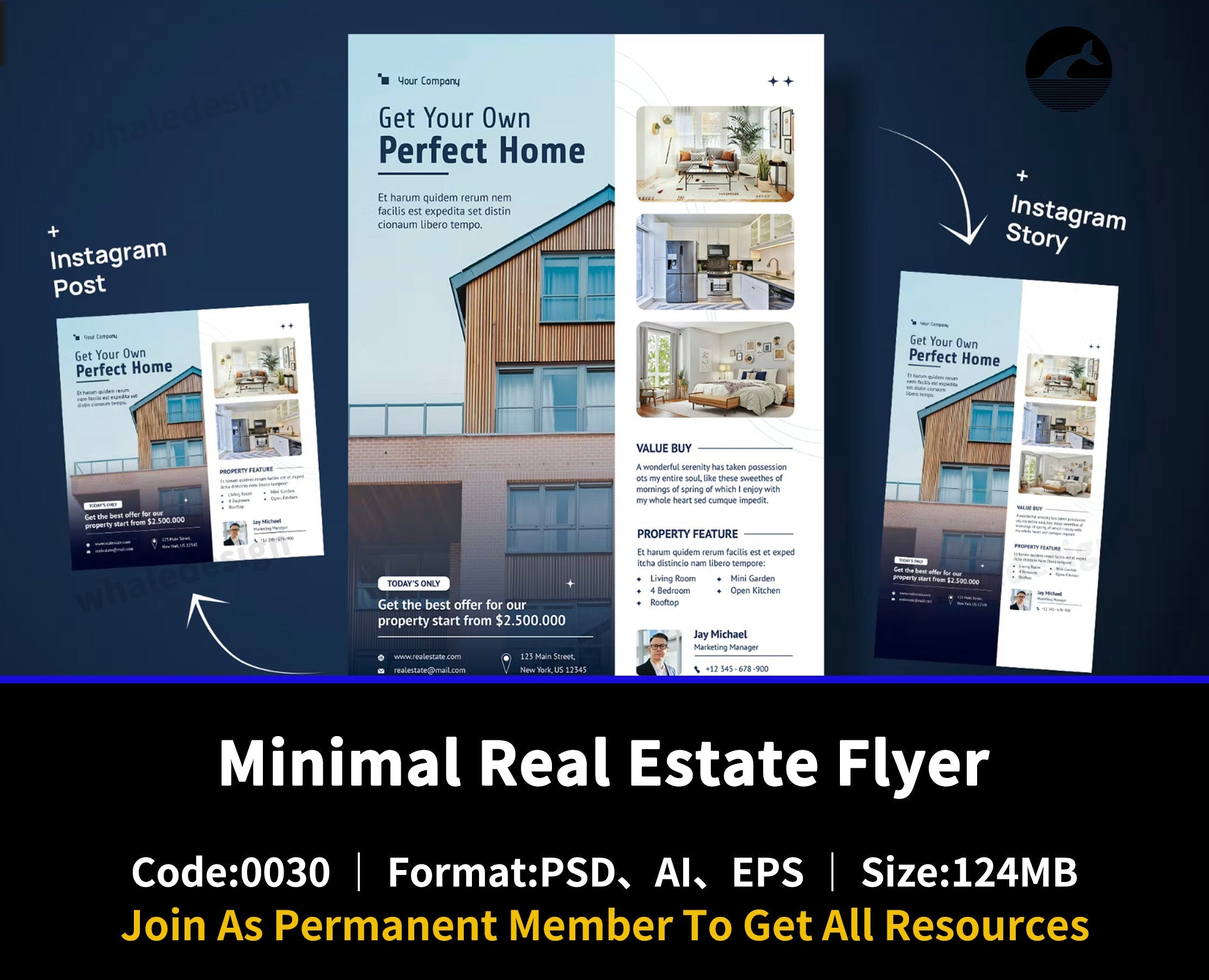 30Minimal Real Estate Flyer - whaledesign