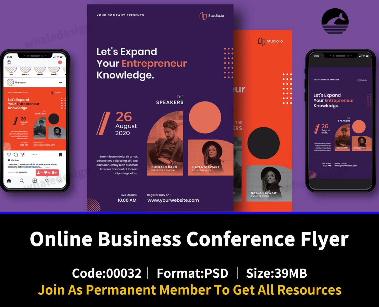 32Online Business Conference Flyer - whaledesign