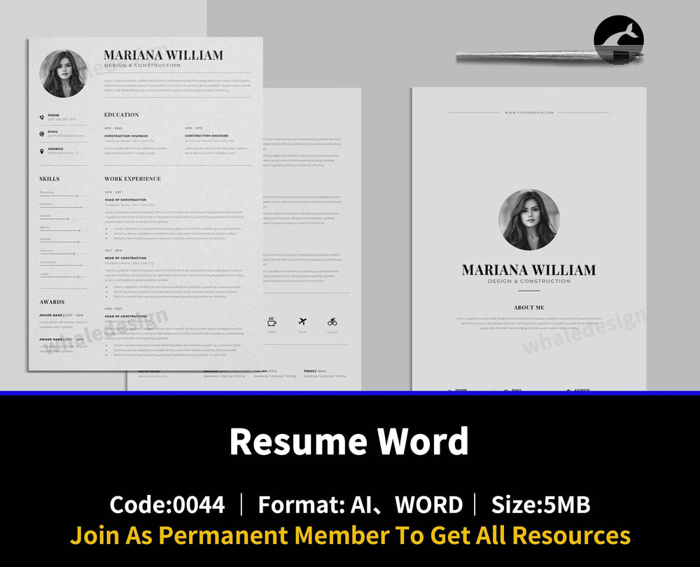 44Resume Word - whaledesign
