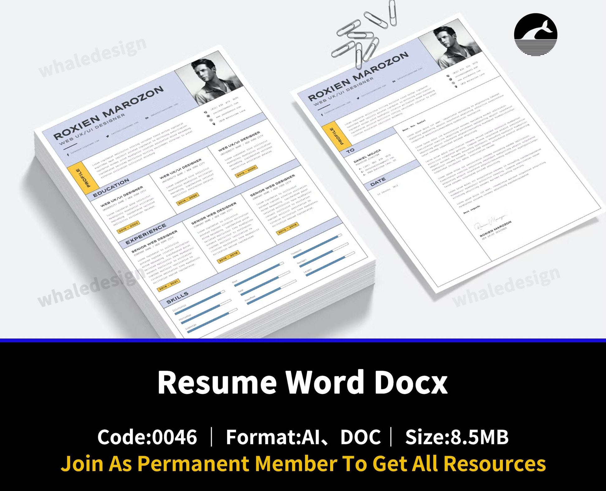 46Resume Word Docx - whaledesign