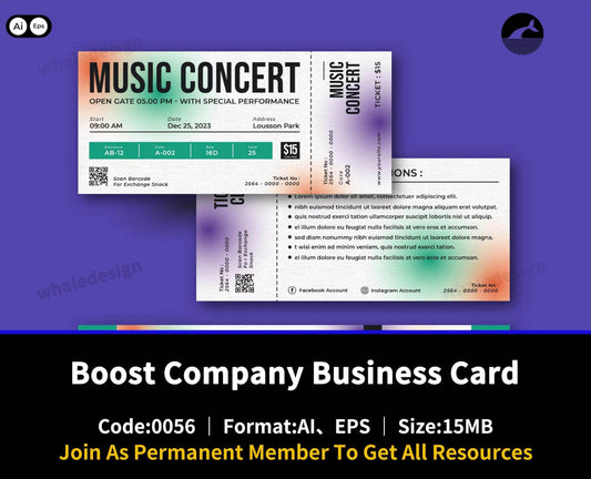 56Music Concert Ticket - whaledesign