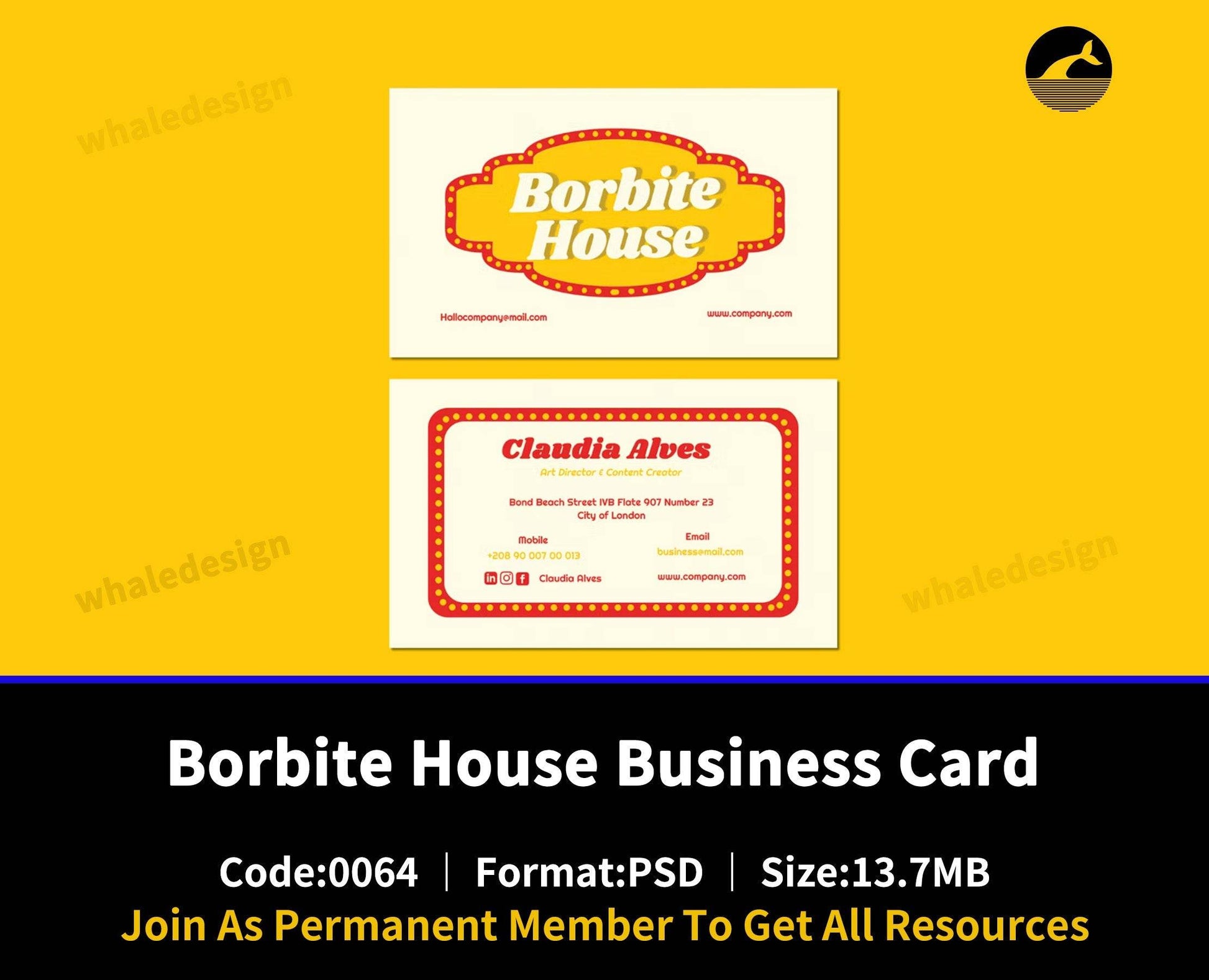 64Borbite House Business Card - whaledesign