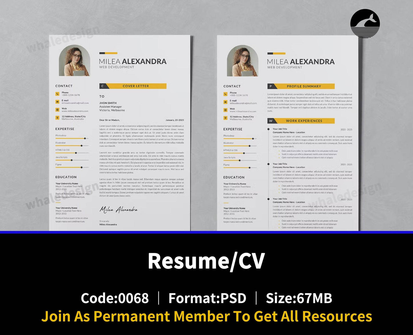 68Resume/CV - whaledesign