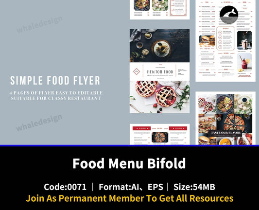 71Food Menu Bifold - whaledesign
