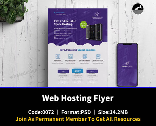 72Web Hosting Flyer Template - whaledesign