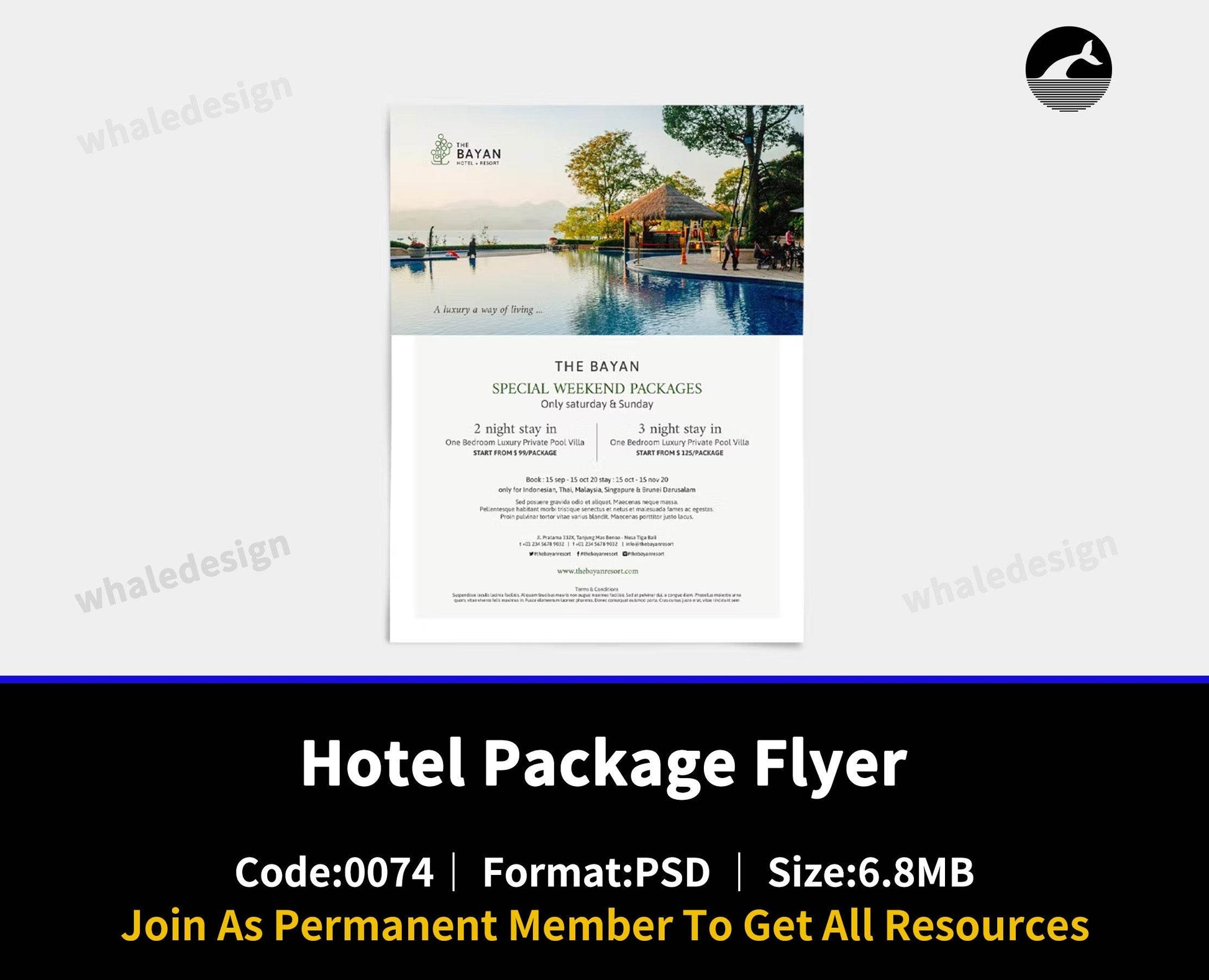 74Hotel Package Flyer - whaledesign