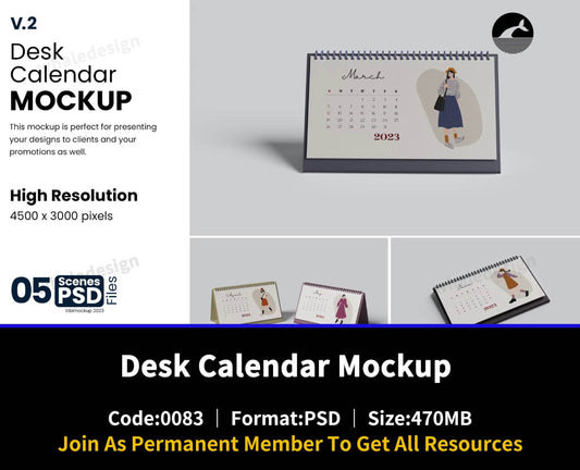 83Desk Calendar Mockup V.2 - whaledesign