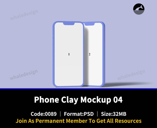 89Phone Clay Mockup 04 - whaledesign