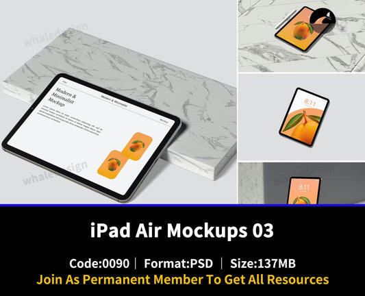 90iPad Air Mockups 03 - whaledesign