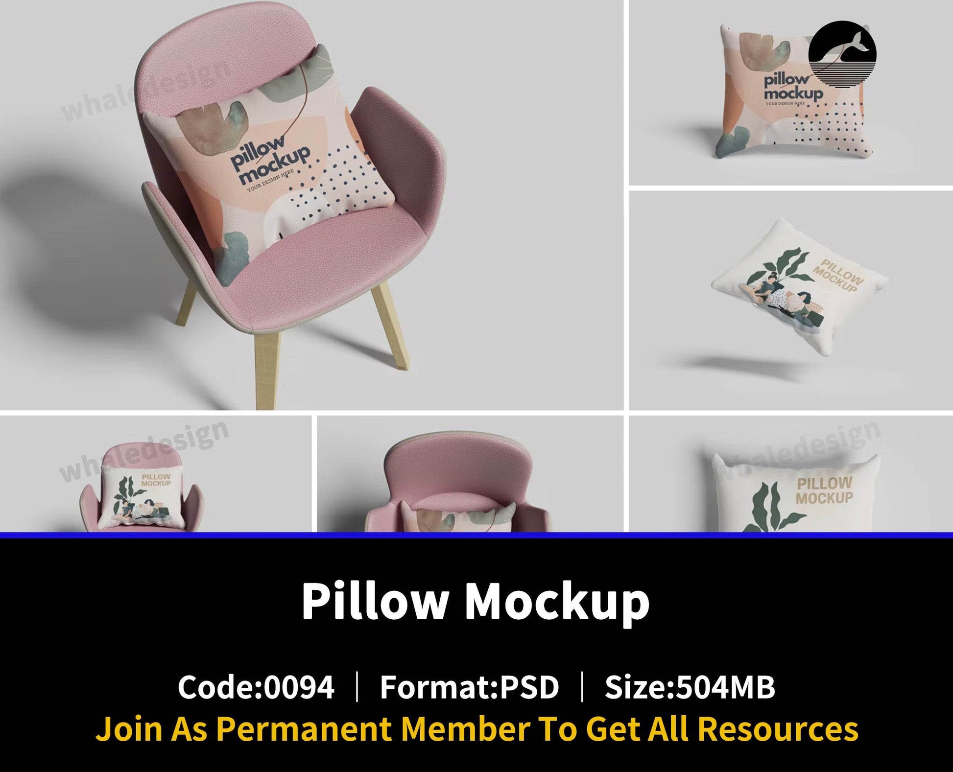 94Pillow Mockup - whaledesign