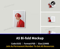 102A5 Bi-fold Mockup - whaledesign