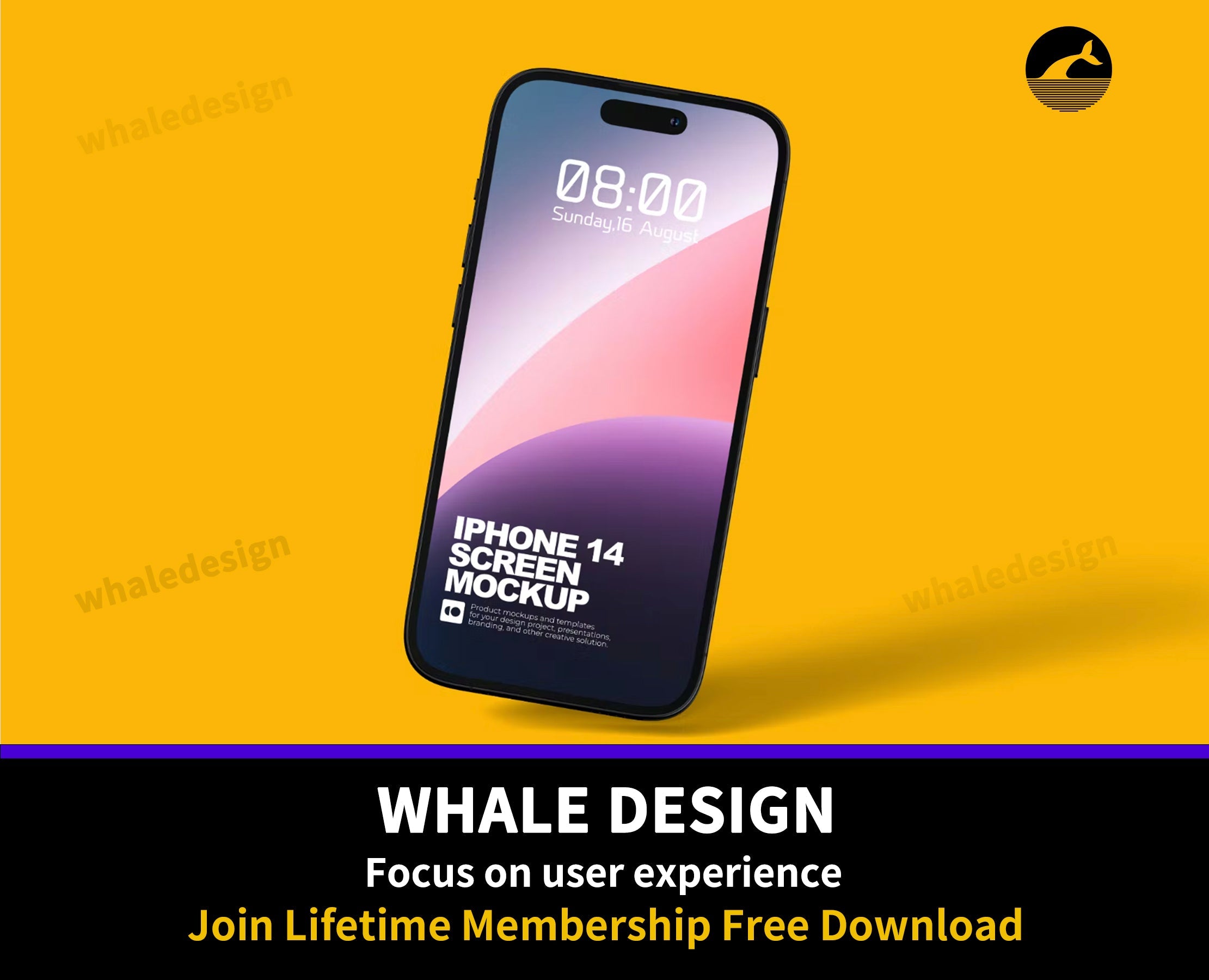 218iPhone 14 Screen Mockup - whaledesign