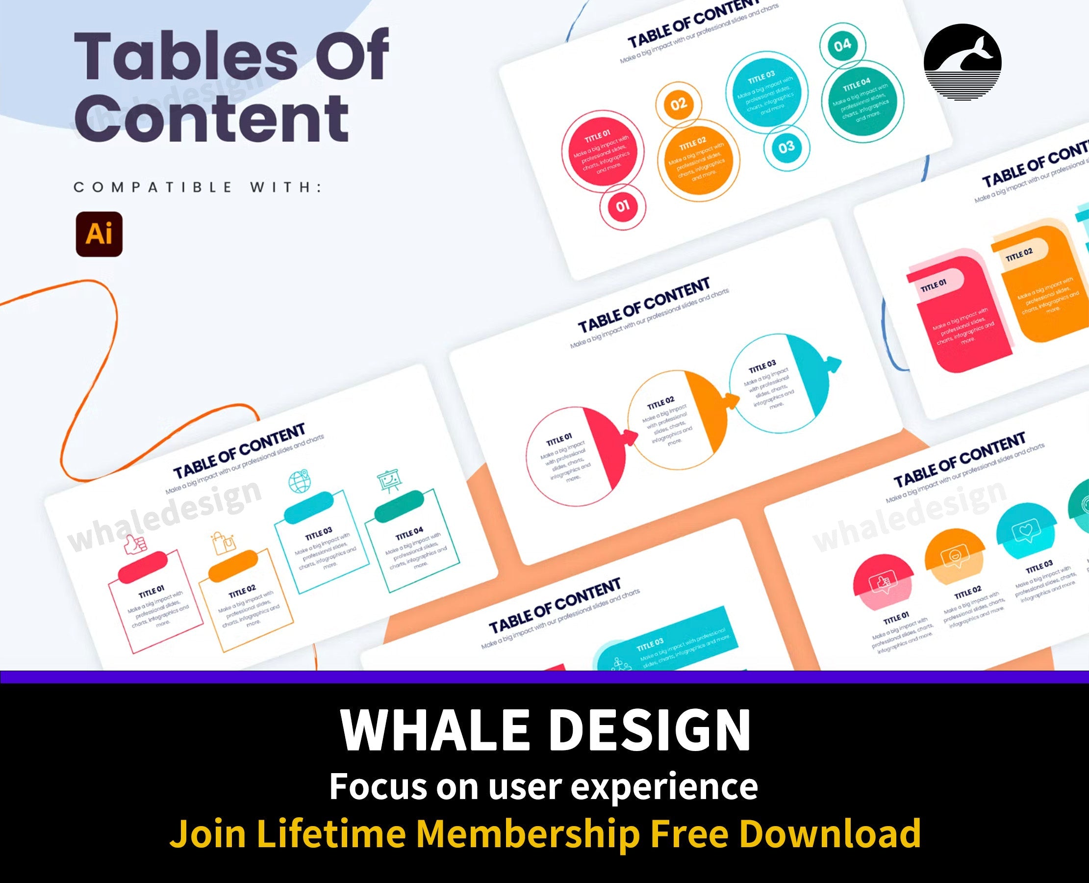 279Business Table of Content Illustrator Infographics - whaledesign