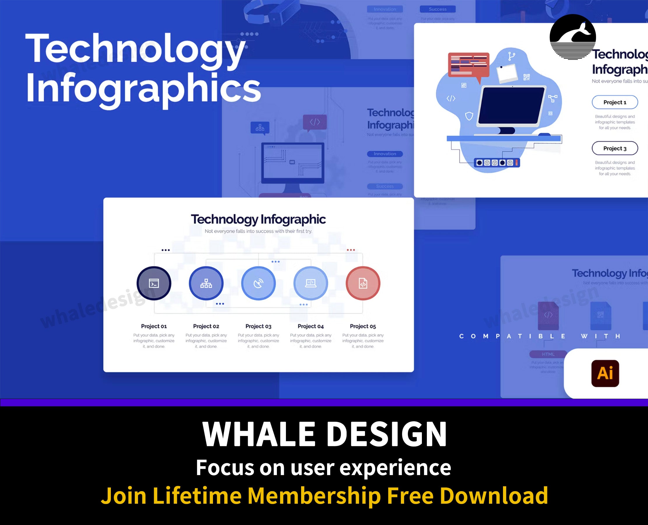 280Business Technology Illustrator Infographics - whaledesign