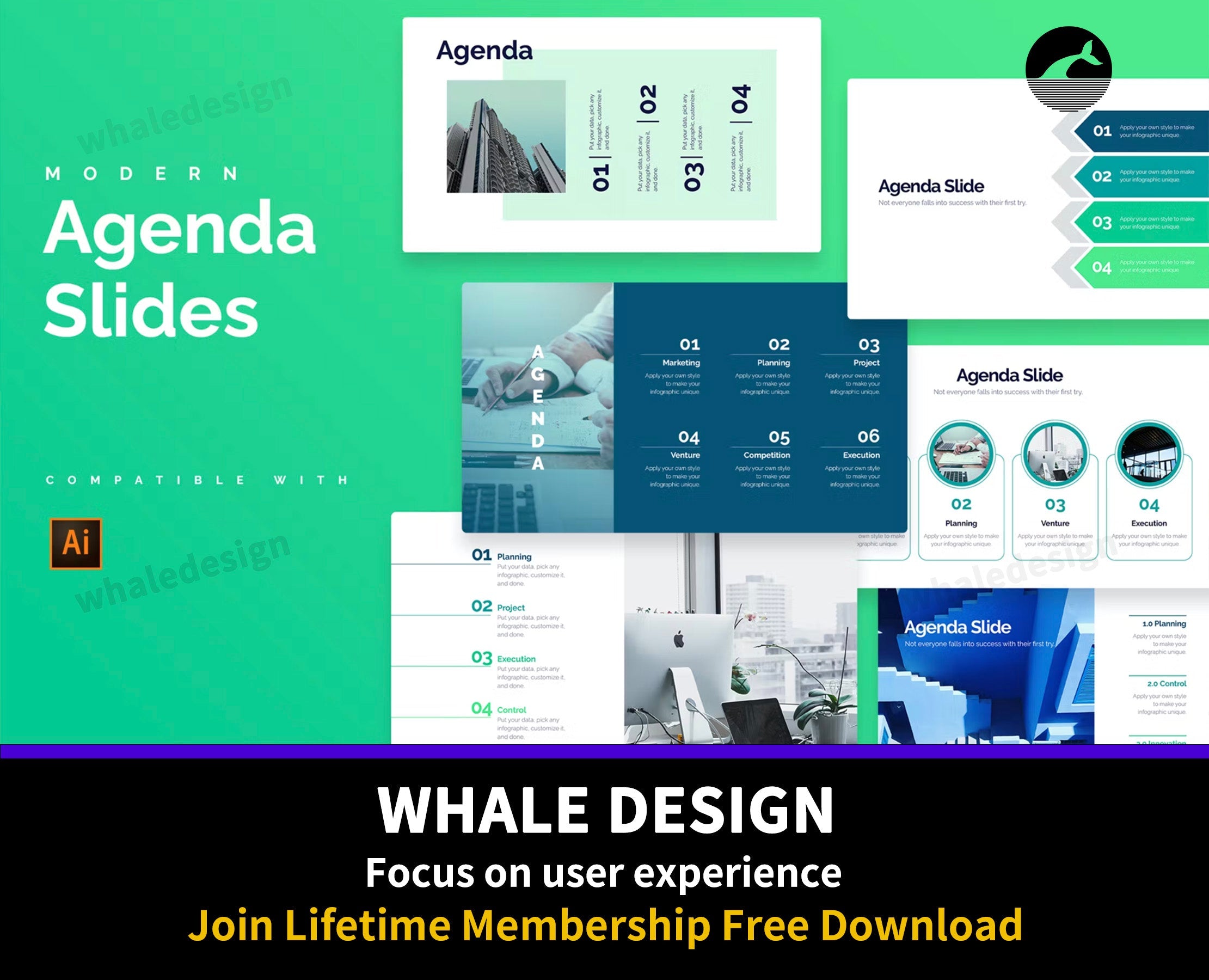 290Business Agenda Illustrator Infographics - whaledesign