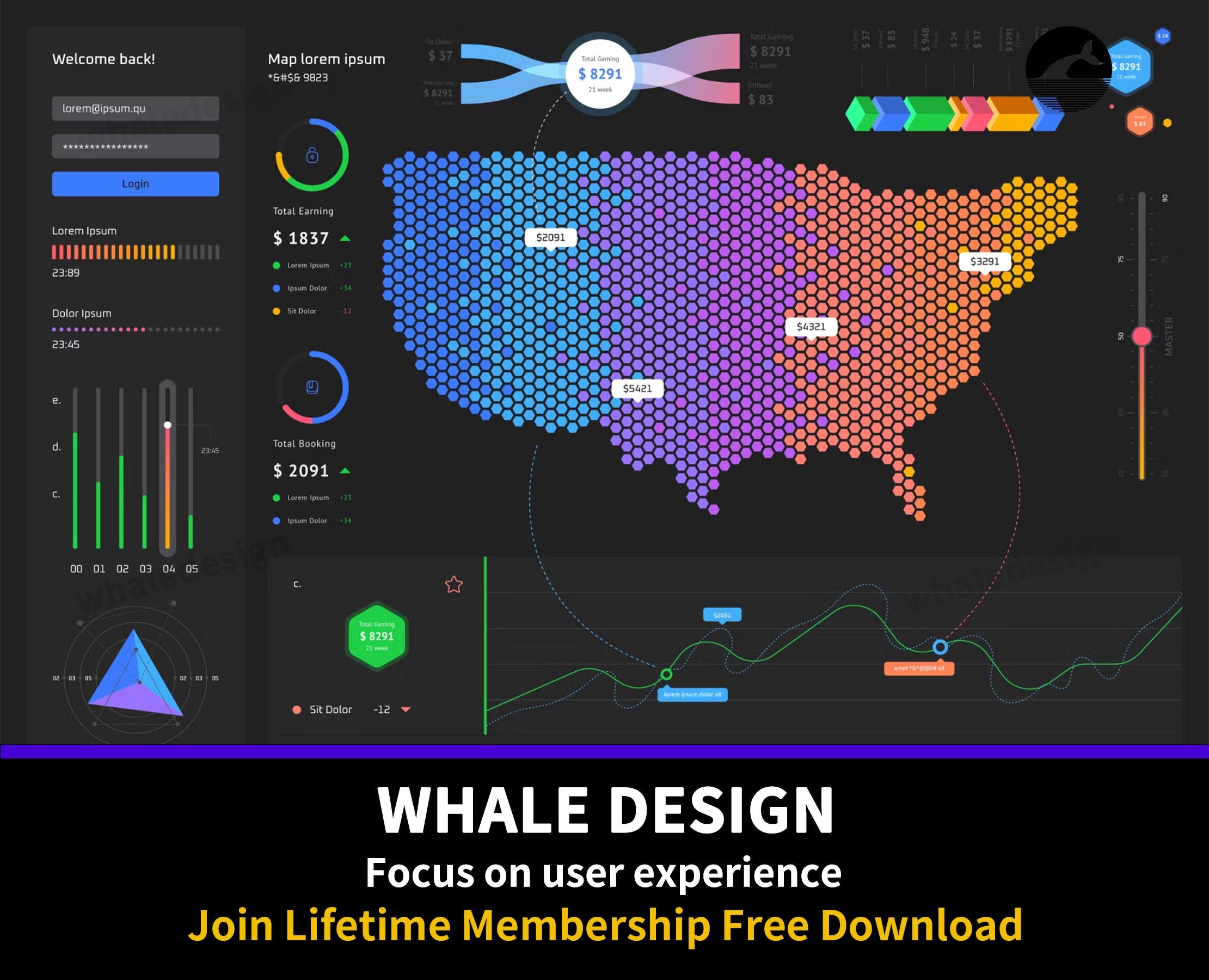 307usa map with infographics and statistics - whaledesign